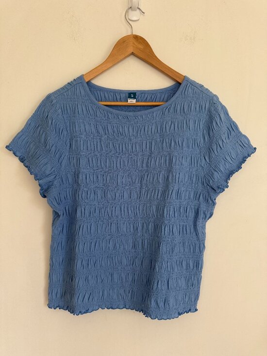 Old Navy Tops - Old Navy Women Blue Short Sleeve Stretch Pullover Top Size XL NWOT